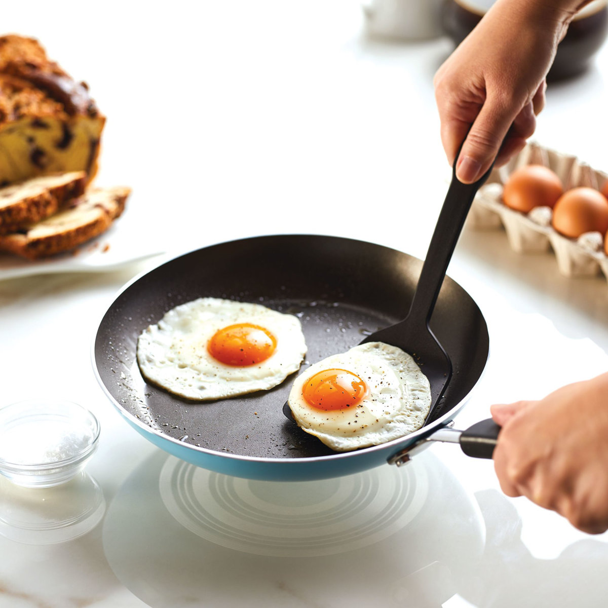 Farberware Cookstart Aluminum DiamondMax Nonstick Cookware Set, 15-Piece, Aqua